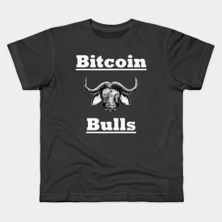 Bitcoin Bulls Cryptocurrency Bull Run Kids T-Shirt